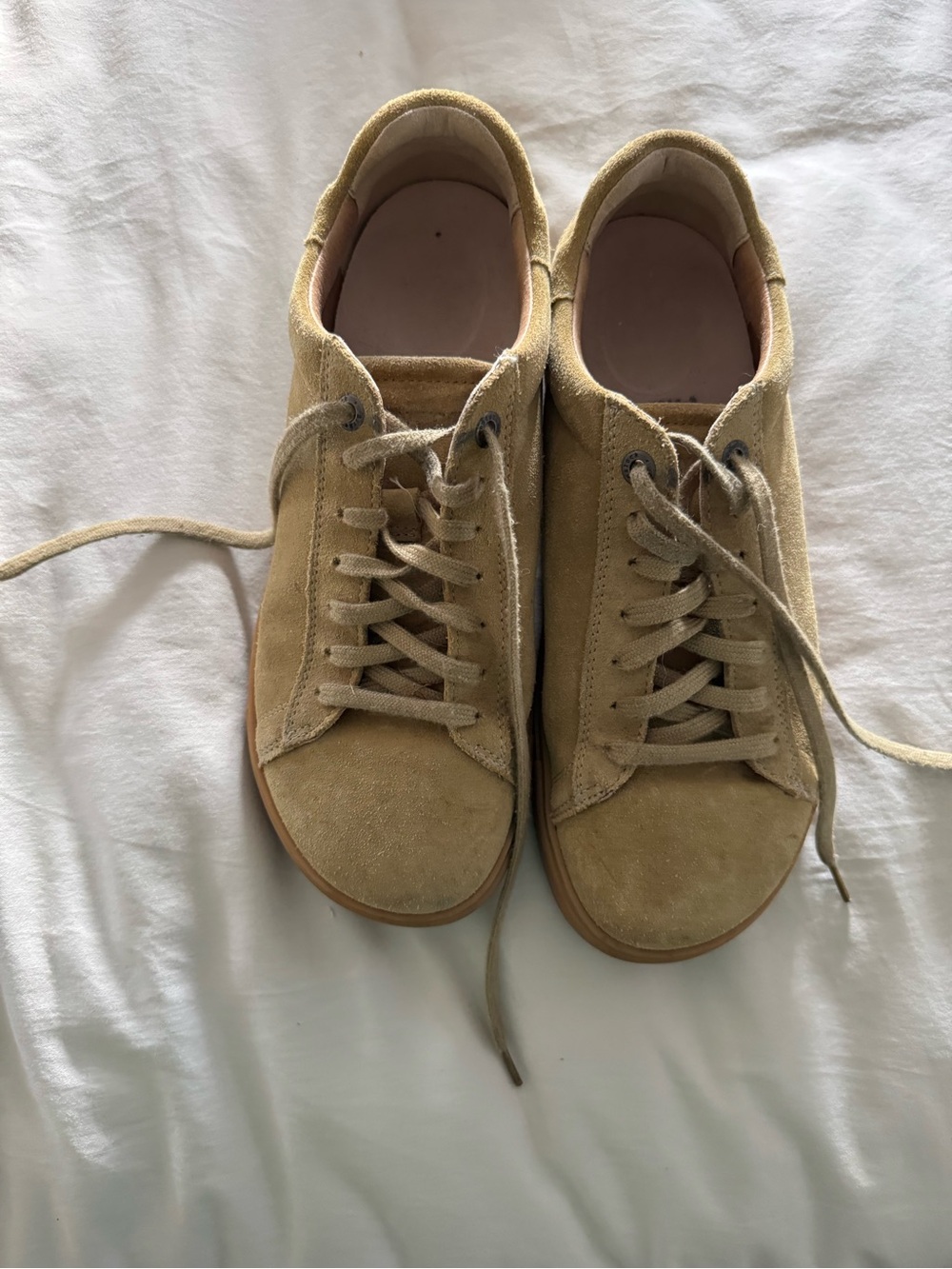Birkenstock suede olive green women’s athletic shoes